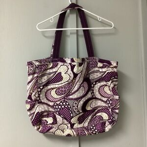 Tote Bag Thirty One Floral Utility Tote Bag Floral 16x14 Paisley Purple 21 X 14